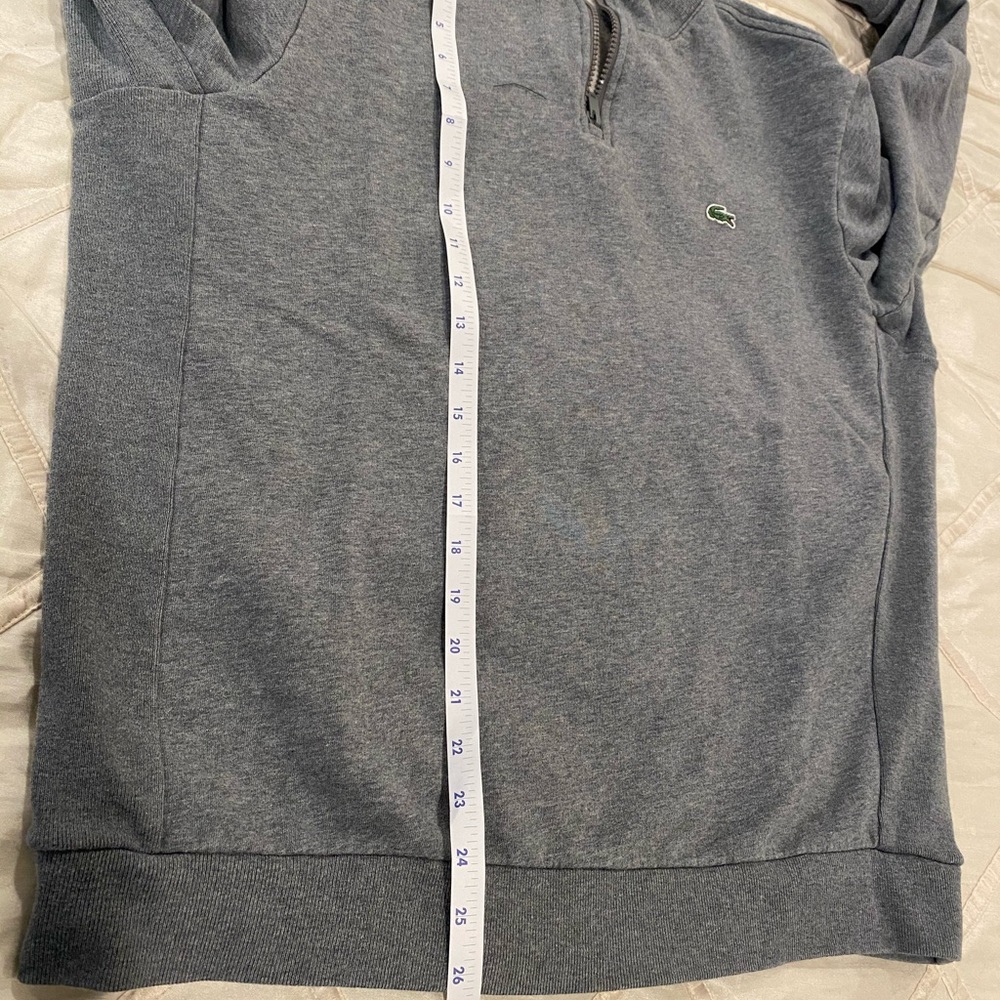 Lacoste half zip sweater gray